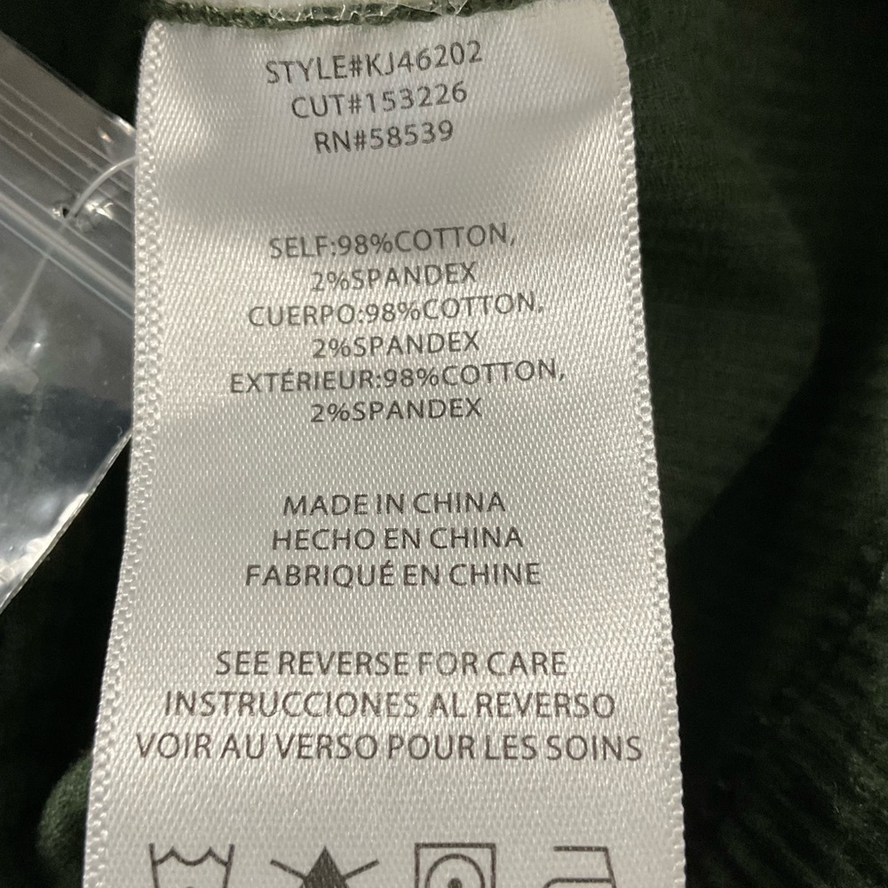 KUT From The Kloth Kyra Corduroy Trucker Jacket Green Large Style KJ46202 NWOT - Picture 11 of 14